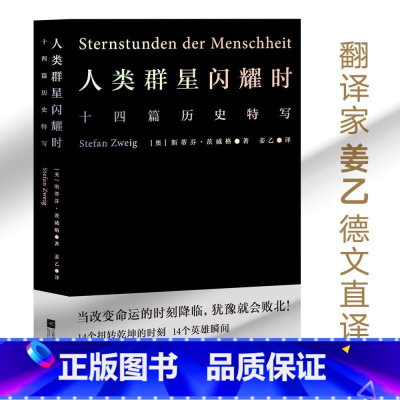 [正版]小米雷军人类群星闪耀时 斯蒂芬茨威格代表作品姜乙德文直译无删节十四篇历史特写诗人艺术家历史真相旁观者视角 文化