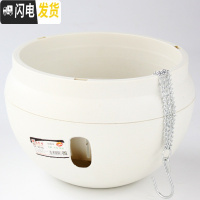 三维工匠垂吊盆吊篮花盆树脂塑料挂盆吊兰绿萝花盆加厚不漏水懒人盆p500 米色(送挂链) 大花盆容器