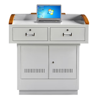 臻远 ZY-DMTYJT-05多媒体电脑桌钢制桌面1000*700*1000