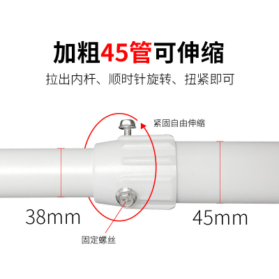 册视监控伸缩L型吊装摄像机探头铝合金挂式内出线弯型支架60-120cm个