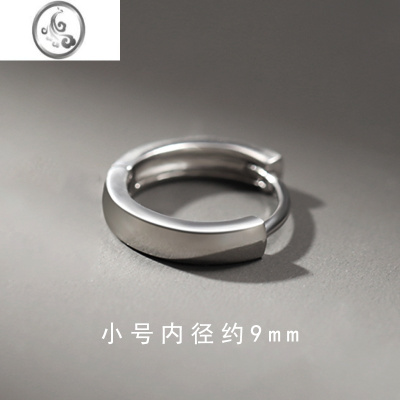 JiMi银耳钉男潮个性潮流男款单只素圈耳扣圆耳圈耳饰小众简约男士耳环