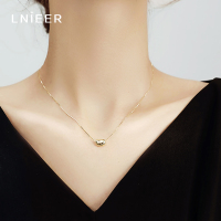 925纯银相思豆项链女锁骨链简约小众设计感气质吊坠饰品ins风轻奢送女朋友老婆情人节七夕生日礼物