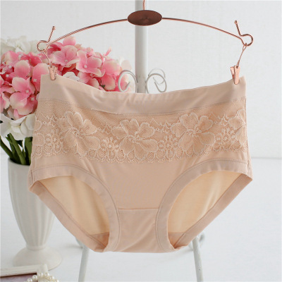莫代尔女士内裤棉质性感胖mm中高腰中年老年人妈妈宽松女三角裤_1