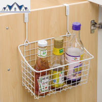 可挂式铁艺收纳篮厨房橱柜背挂篮调料瓶收纳架卫生间柜子置物架 三维工匠