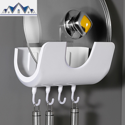 简约锅盖架壁挂式家用免打孔多功能放锅盖的架子厨房收纳置物架 三维工匠