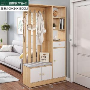 森美人客厅隔断柜简约现代进间厅柜玄关柜双面置物架屏风鞋柜储物柜子