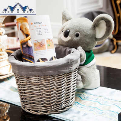 考拉卡通创意脏衣篮家居藤编收纳筐卫生间杂物脏衣服收纳篮 三维工匠