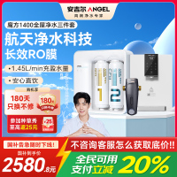 安吉尔魔方1400净水器家用母婴直饮厨房厨下式RO反渗透自来水净化过滤器J2904-ROB60+J3217+Y3611