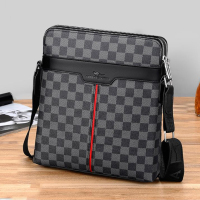 斯妮拉双拉链男士单肩包双层男包斜挎包新款休闲包商务青年小背包包跨包2024新款