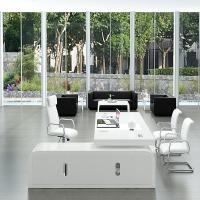 时尚烤漆老板桌经理桌主管桌 书房写字台转角书桌带侧柜