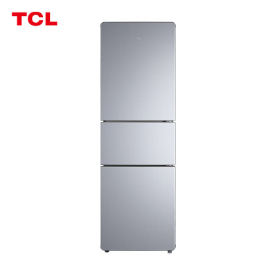 TCL R201F1G-C 三门电冰箱 中门宽幅变温 快速制冷节能环保小冰箱 闪白银