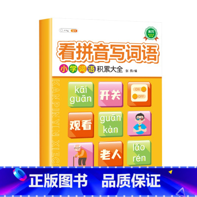 [单册]看拼音写词语 小学通用 [正版]小学生词语积累大全训练1一6年级量词重叠词叠词成语知识手册人教版aabb aba