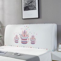 家柏饰(CORATED)北欧风床头罩套床头套软包防尘罩床背罩子保护套1.8床弹力布1.5床 彩虹小猫 床头宽度1.5米