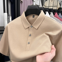 夏季新款男士纯色翻领休闲简约时尚轻商务轻薄透气舒适新疆棉