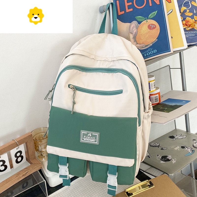 FENGHOU书包高中女小学生三到五六年级女童可爱双肩包大容量初中生背包夏