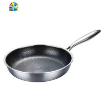 304不锈钢不粘锅平底煎锅煎蛋煎牛排电磁炉烙饼锅 FENGHOU 28双面屏带可立盖加厚防烫防滑手柄