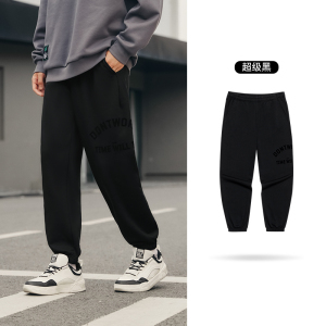 361°运动裤新款情侣直筒宽束脚松针织裤卫裤休闲长裤裤子男女