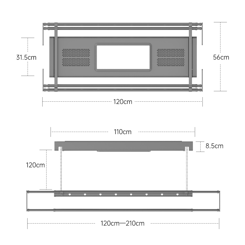 顶固(TopStrong)电动晾衣架P35烘干消毒语音智控晾衣架风干烘干消毒杀菌强力承重晾衣机