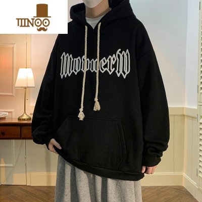 YANXU连帽卫衣男士宽松外套美式潮牌复古情侣oversize上衣服