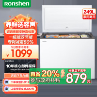 容声249升减霜冰柜家商两用冷藏冷冻转换单温一级能效节能省电低噪卧式大冷柜 BD/BC-249ZMSMA 珍珠白