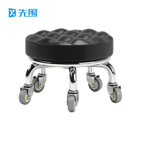 先围 静音滑轮矮凳 40*22cm-面包黑 个