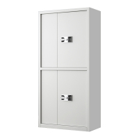 利特莱依指纹电子保密柜钢制密码文件柜档案柜矮柜保密资料柜办公柜通双节白色:国保密码锁