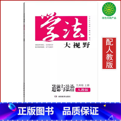 道德与法治 九年级上 [正版]全新道德与法治九年级上册学法大视野人教版初三9九年级上册道德同步练习测试湖南教育出版社九年