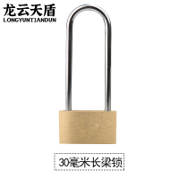 龙云天盾黄铜挂锁防水防锈栏栅门挂锁铜锁头门锁铜锁储物柜宿舍柜子锁30mm长梁