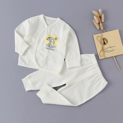 新生婴儿衣服春秋系带内衣和尚服03个月初生纯棉打底宝宝秋衣套装