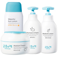 宫中秘策婴幼儿面霜180ml+洗发沐浴二合一350ml+婴幼儿身体乳液250ml+婴幼儿童防晒50倍80g 温和免敏滋润