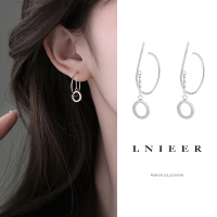 925纯银C形圆圈耳环女耳圈轻奢小众设计感耳钉2025年新款潮夏耳饰送女朋友老婆情人节七夕生日礼物