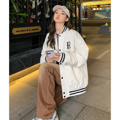 [3件8.5折127.4元,叠加优惠券]唐狮秋季新款女左胸字母棒球服外套韩版百搭时尚潮流学院风