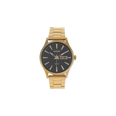 Nixon Sentry Solar Stainless 尼克松男腕表欧美石英黑金手表