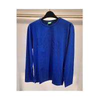 Hugo boss雨果波士T恤男透气舒适百搭时尚棉质弹力徽标设计蓝色