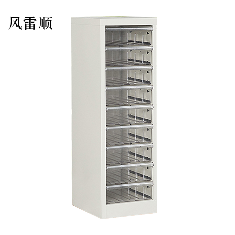 风雷顺文件柜抽屉式票据多层分类箱档案柜合同资料架烘焙收纳样品柜单列9抽柜加厚款