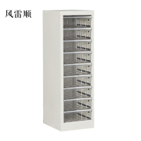 风雷顺文件柜抽屉式票据多层分类箱档案柜合同资料架烘焙收纳样品柜单列9抽柜加厚款