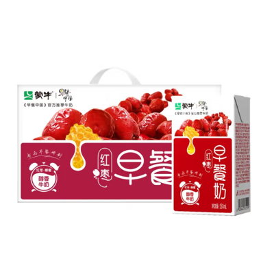 蒙牛 早餐奶红枣味 250ml*24盒 10月产