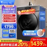 小天鹅(LittleSwan)洗衣机V23PRO全自动10KG滚筒洗烘一体健康除螨一级变频家用TD100V23PRO