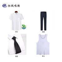 怀铁鸣朝夏季工作服套装HT-G160车间作业人员服装夏季短袖纯棉劳保工作服套装个性定制 厂家直销 AI智能量体