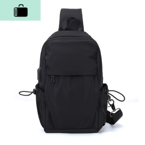 男士侧包潮流时尚胸包休闲男生小背包新款胸前包包潮牌单肩斜挎包NEW LAKE 黑色BLACK男士单肩包 黑色BLACK