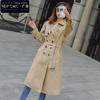 广赫风衣女中长款小个子2020秋季新款今年流行英伦风长款气质大衣外套风衣