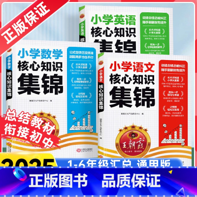 [3册]语文+数学+英语 小学通用 [正版]2025新版小学核心知识集锦语文数学英语基础知识大全小学生一二三四五六年级知