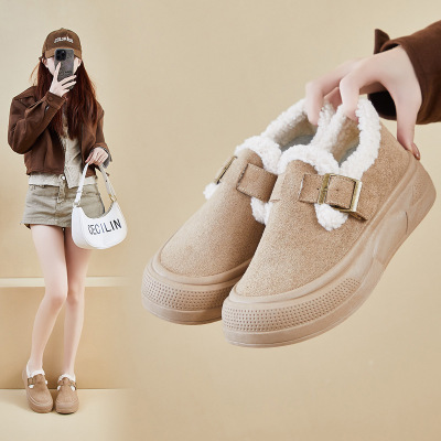 冬季加绒小白鞋新款韩版ins女学生厚底增高运动板鞋休闲_6