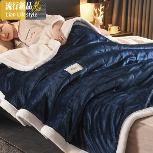 三层毛毯被子加厚冬季珊瑚绒床单毯子单人宿舍学生法兰绒沙发盖毯 三维工匠