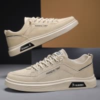 简约纯色帆布鞋学生小白鞋日常百搭透气一脚蹬免系带运动板鞋男鞋