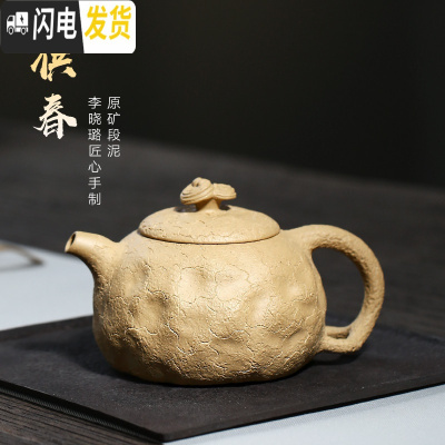 三维工匠宜兴紫砂壶 名家李晓璐纯手工原矿壶270cc 14孔茶具