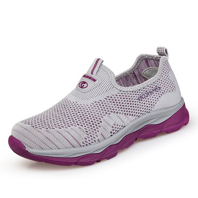 夏季透气妈妈鞋休闲老北京布鞋女中老年健步鞋防滑软底老人运动鞋