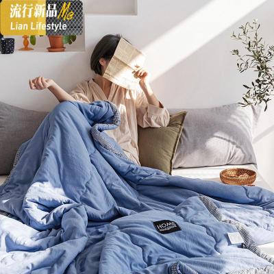 空调被夏凉被薄款夏季被子单人学生双人薄被子春秋被芯可机洗夏被 三维工匠