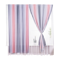 美帮汇2026新款魔术贴小窗帘简易免打孔安装布卧室飘窗款全遮光遮阳