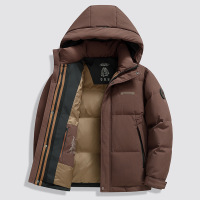 男士户外通勤百搭面包羽绒服冬季加厚保暖连帽90白鸭绒羽绒外套潮